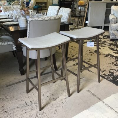 Pair Nathan Stationary Bar Stools