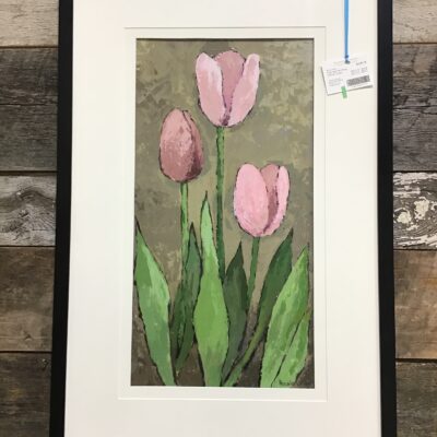 Framed Painting – 3 Pink Tulips