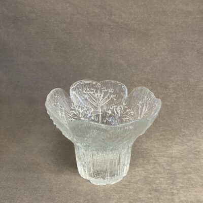 Vintage Finnish Glass Candleholder – Cow Parsley