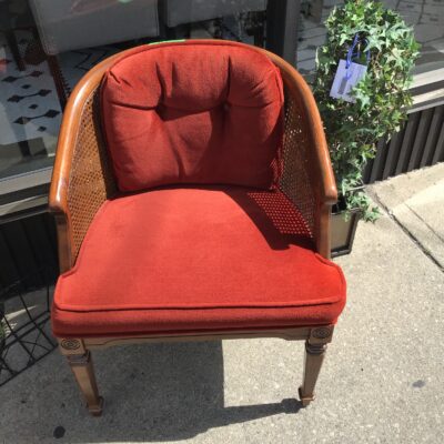 Burgundy Upholstered Accent Chair