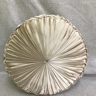 Round Silver Throw Pillow