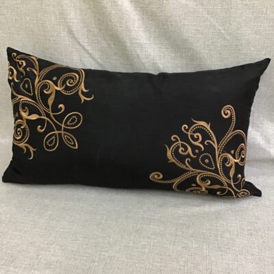 Black Throw Pillow