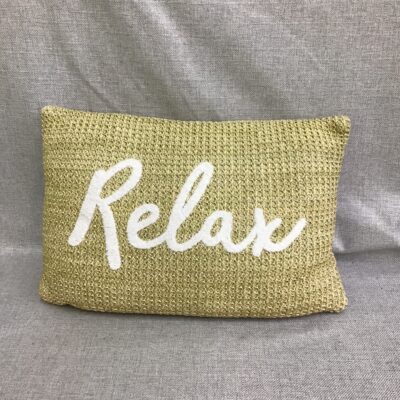 ‘Relax’ Woven Throw Pillow