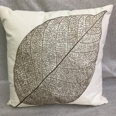 Leaf Motif Throw Pillow