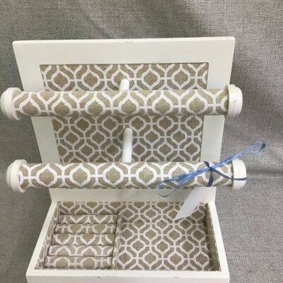 Modern White Wood Jewellery Stand