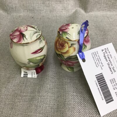 Pair Ceramic Salt & Pepper Shakers