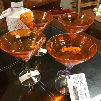 Vintage Pier 1 Imports Martini Glasses (4)
