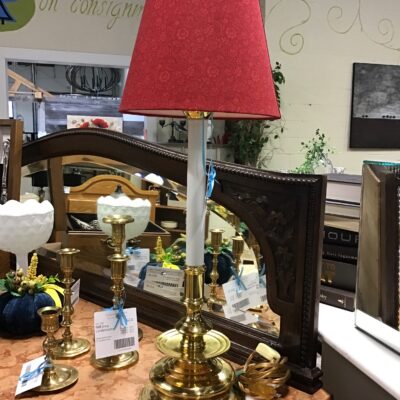 Brass Candlestick Lamp