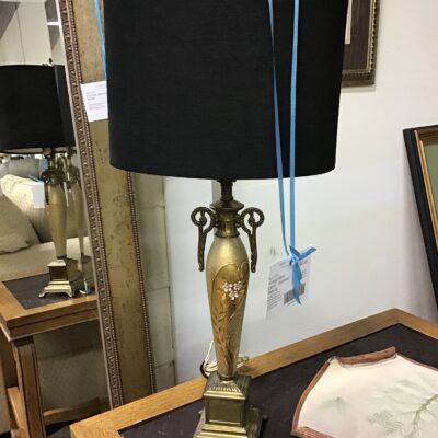 Vintage Metal Lamp – Hollywood Regency