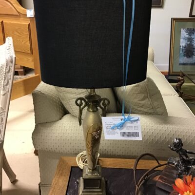 Vintage Metal Lamp – Hollywood Regency