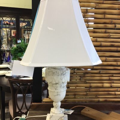 Marble Lamp – White & Grey