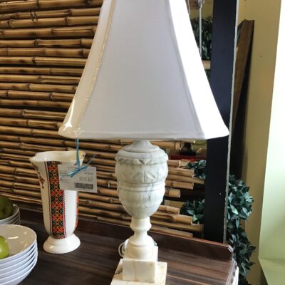 Marble Lamp – Grey & White