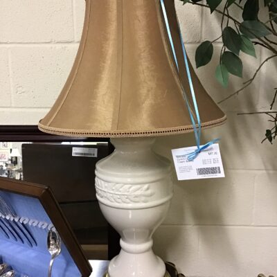 Ceramic Lamp – Cream & Grey