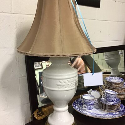 Ceramic Lamp – Cream & Grey