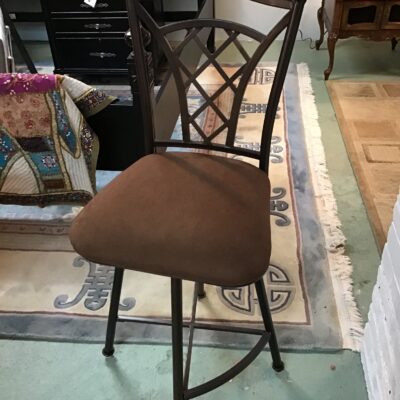 Swivel Metal Bar Stool w Backrest