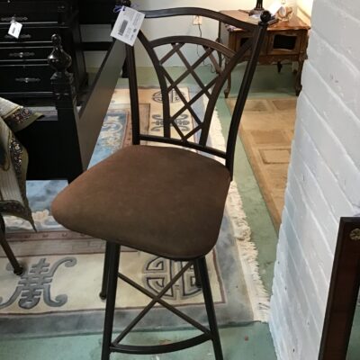 Swivel Metal Bar Stool w Backrest