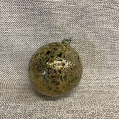 Glass Ornament – Gold & Green