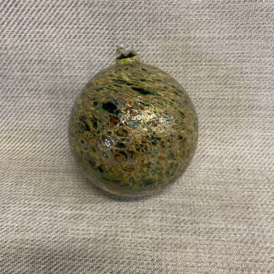 Glass Ornament – Gold & Green