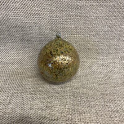 Glass Ornament – Gold & Green