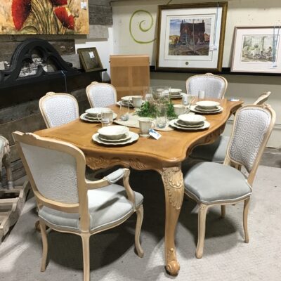 French Country Dining Table & 6 Chairs
