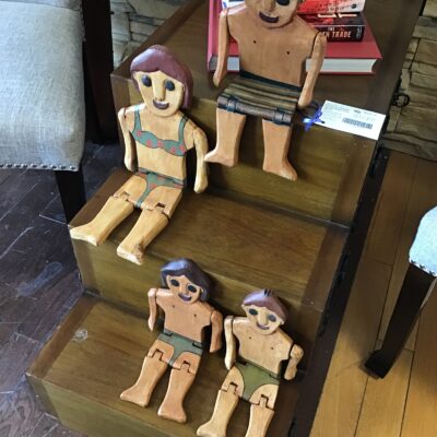 Unique! Articulated Wooden Family Figures