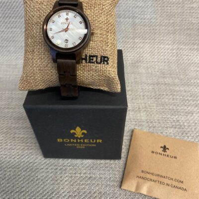 Women’s Bonheur Quartz Watch – Wood Strap