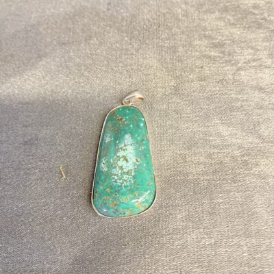 925 Silver Pendant – Green Stone