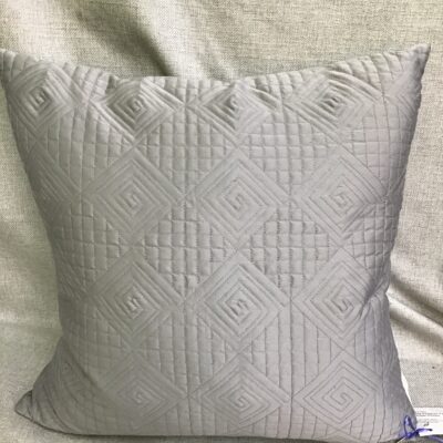 Grey Feather Filled Throw Pillow