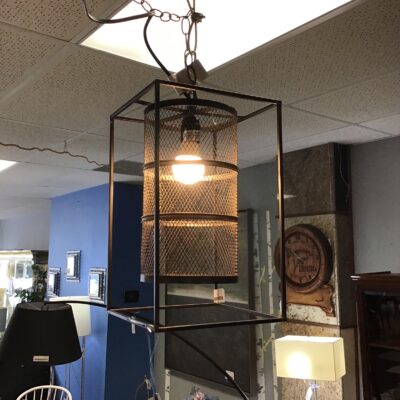 Isla Metal Cage & Mesh Hanging Light