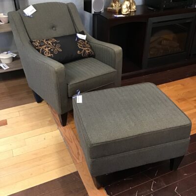 Urban Barn ‘Groove’ Armchair w Ottoman