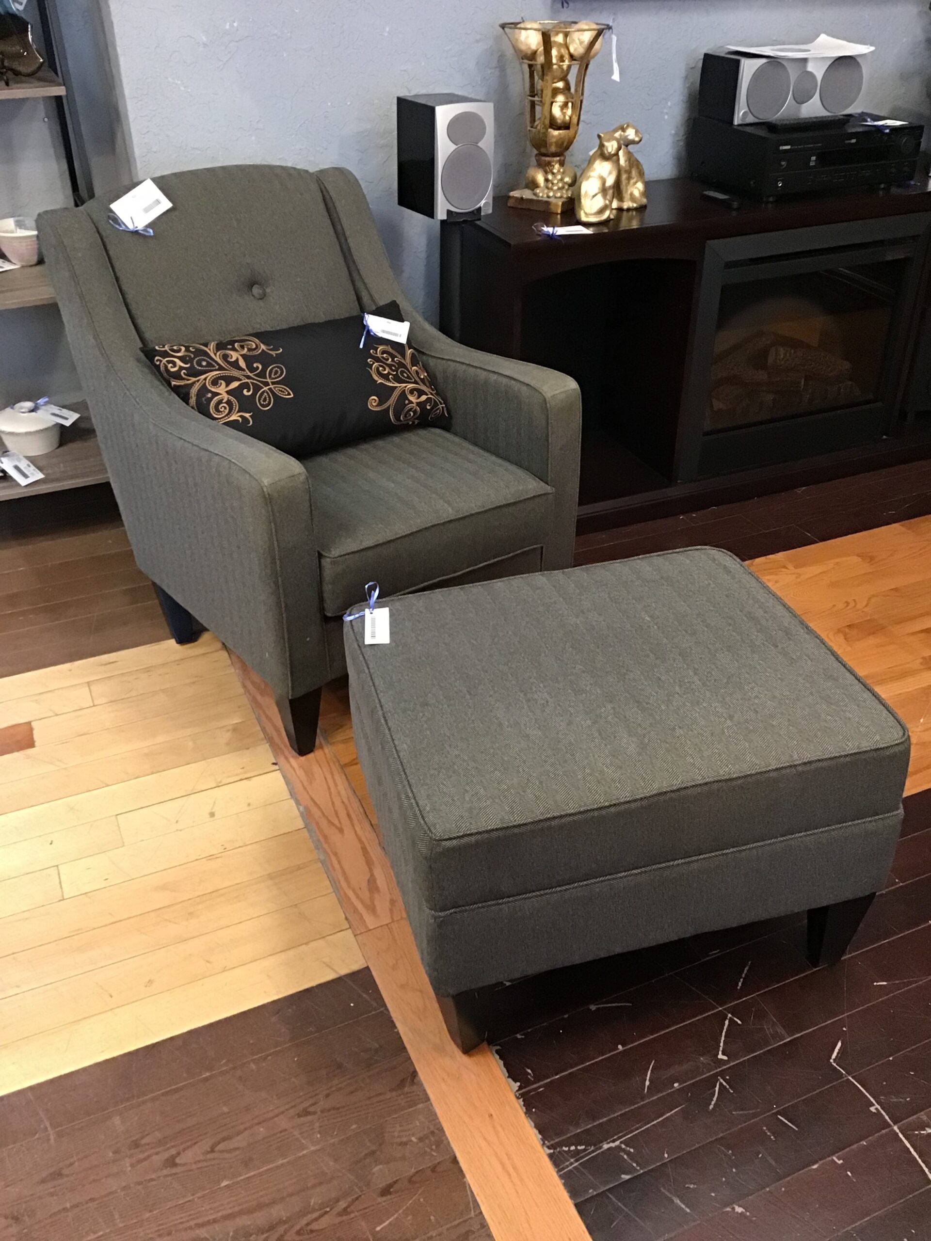 Urban Barn ‘Groove’ Armchair w Ottoman