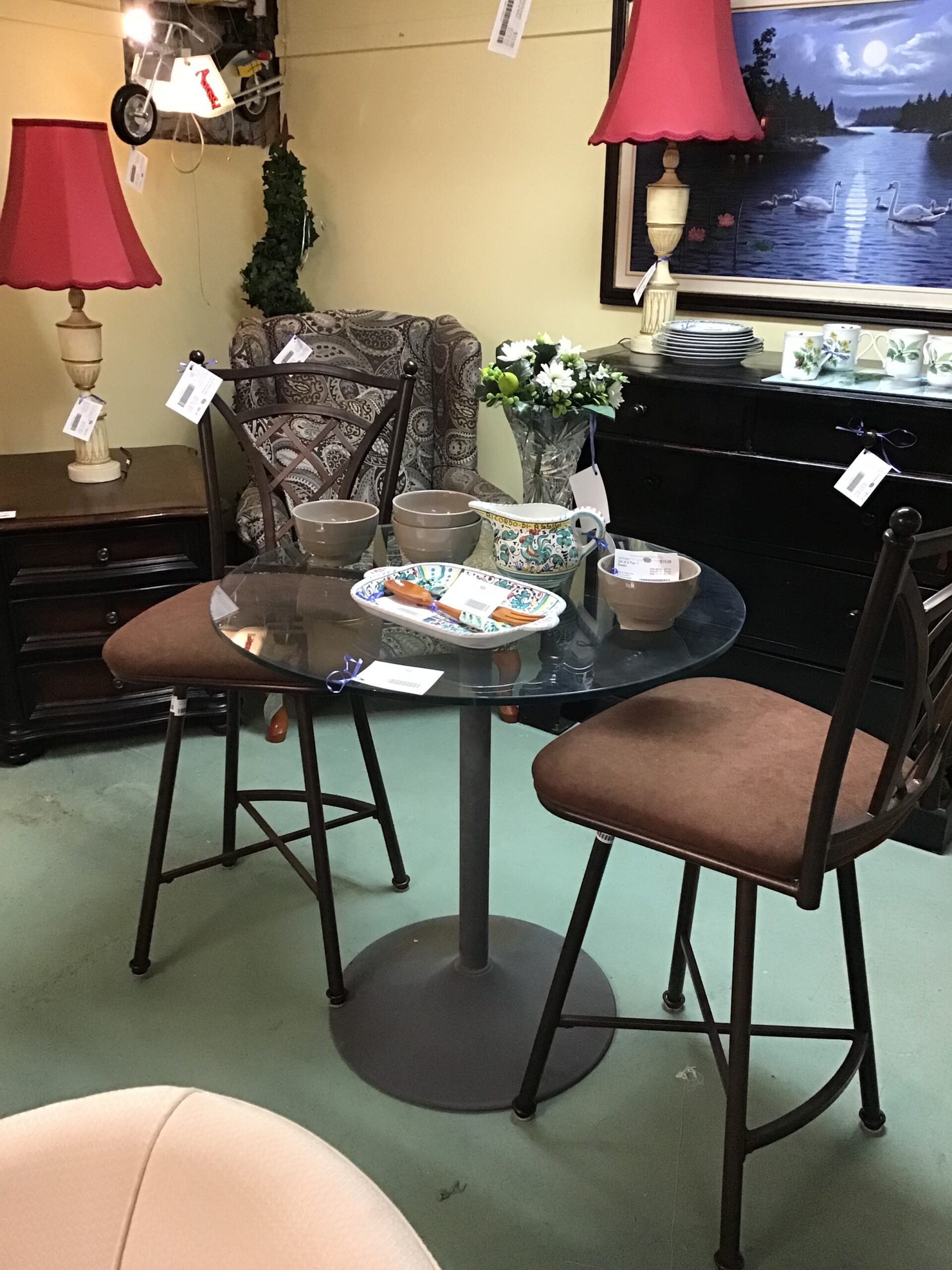 Round Glass Patio Table
