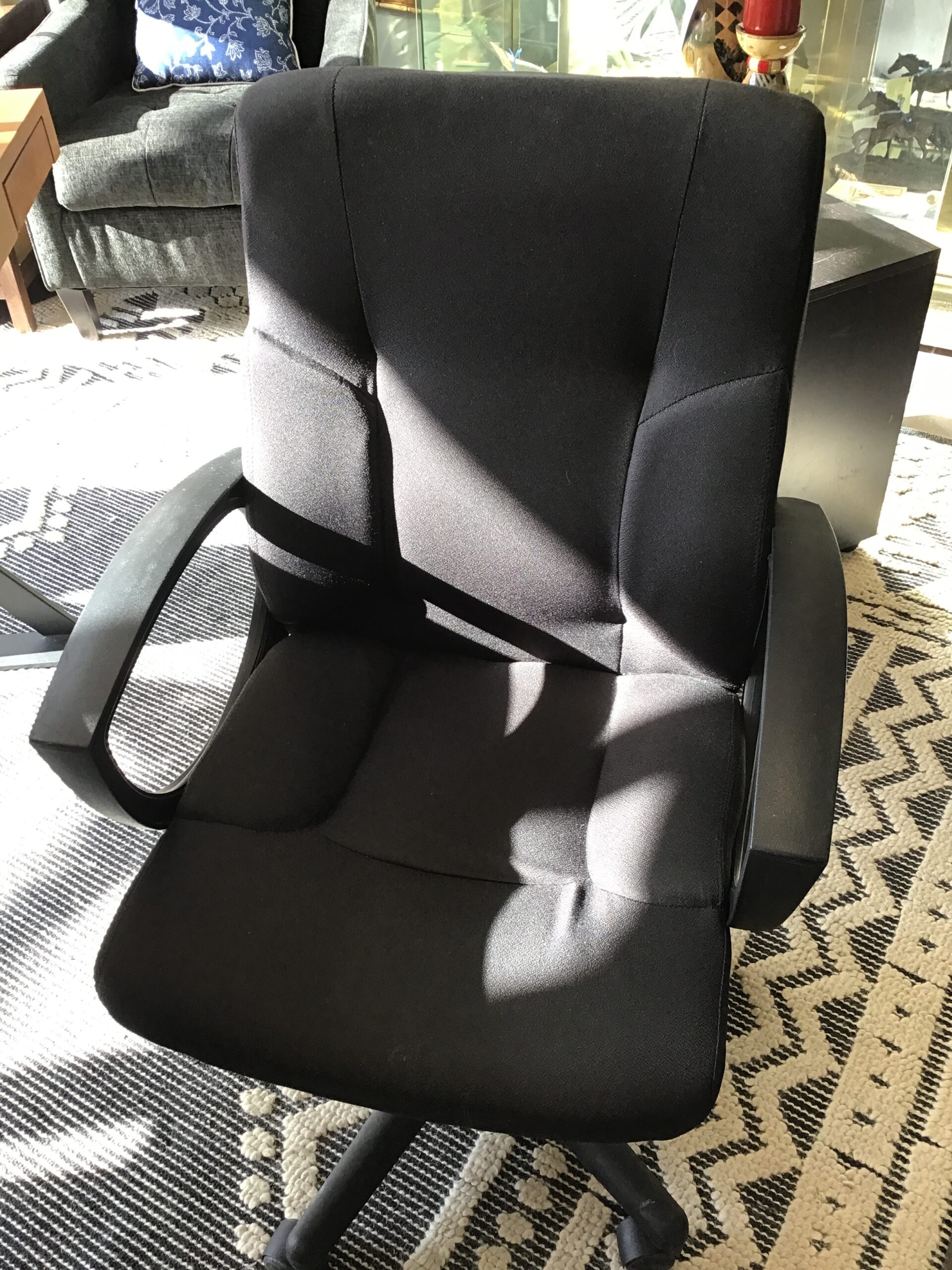 Dark Grey Upholstered Computer Chair