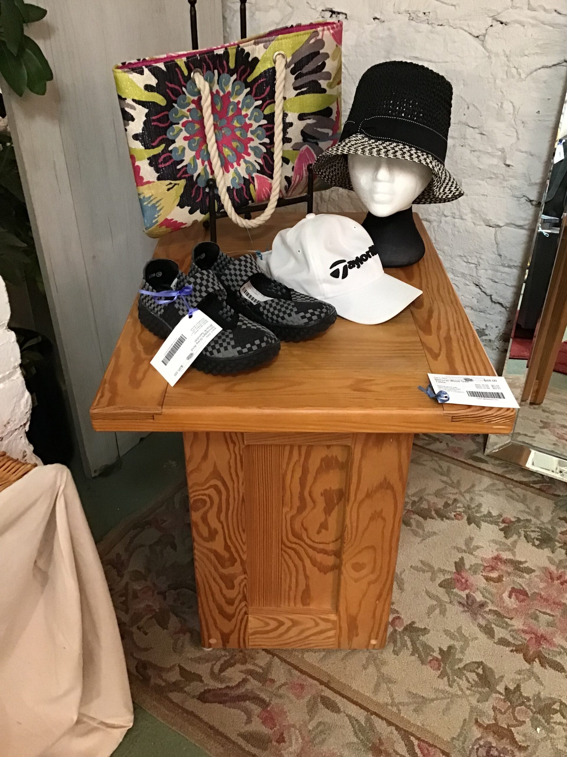 Natural Wood Side Table