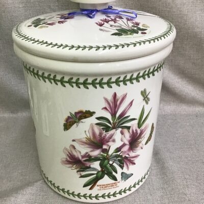 Portmeirion Botanic Garden Bread Crock w Lid