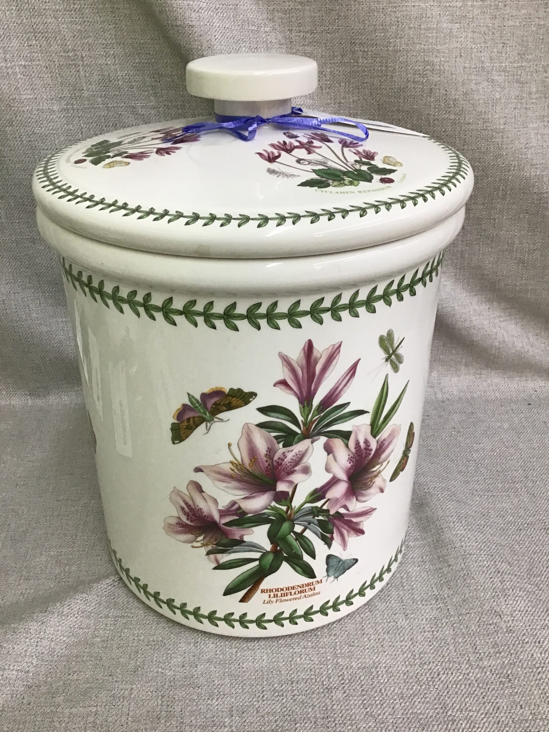 Portmeirion Botanic Garden Bread Crock w Lid