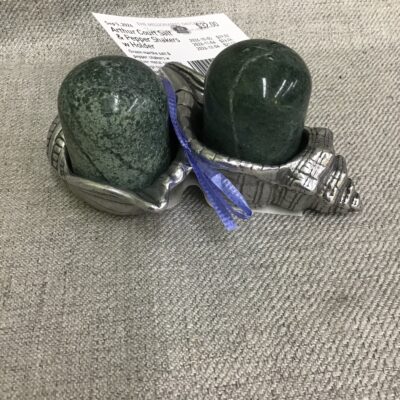 Arthur Court Salt & Pepper Shakers w Holder