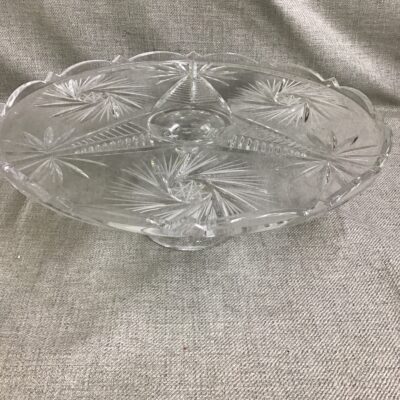 Pinwheel Crystal Cake Plate