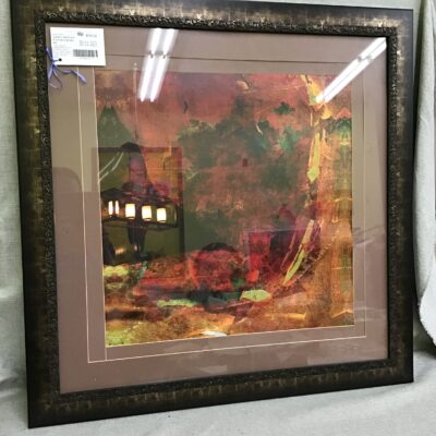 ‘Lovers’ Abstract Framed Canvas Art