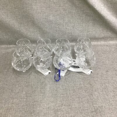 Pinwheel Crystal Brandy Snifters (8)