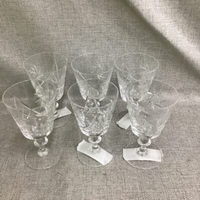 Pinwheel Crystal Red Wine Glasses (6)
