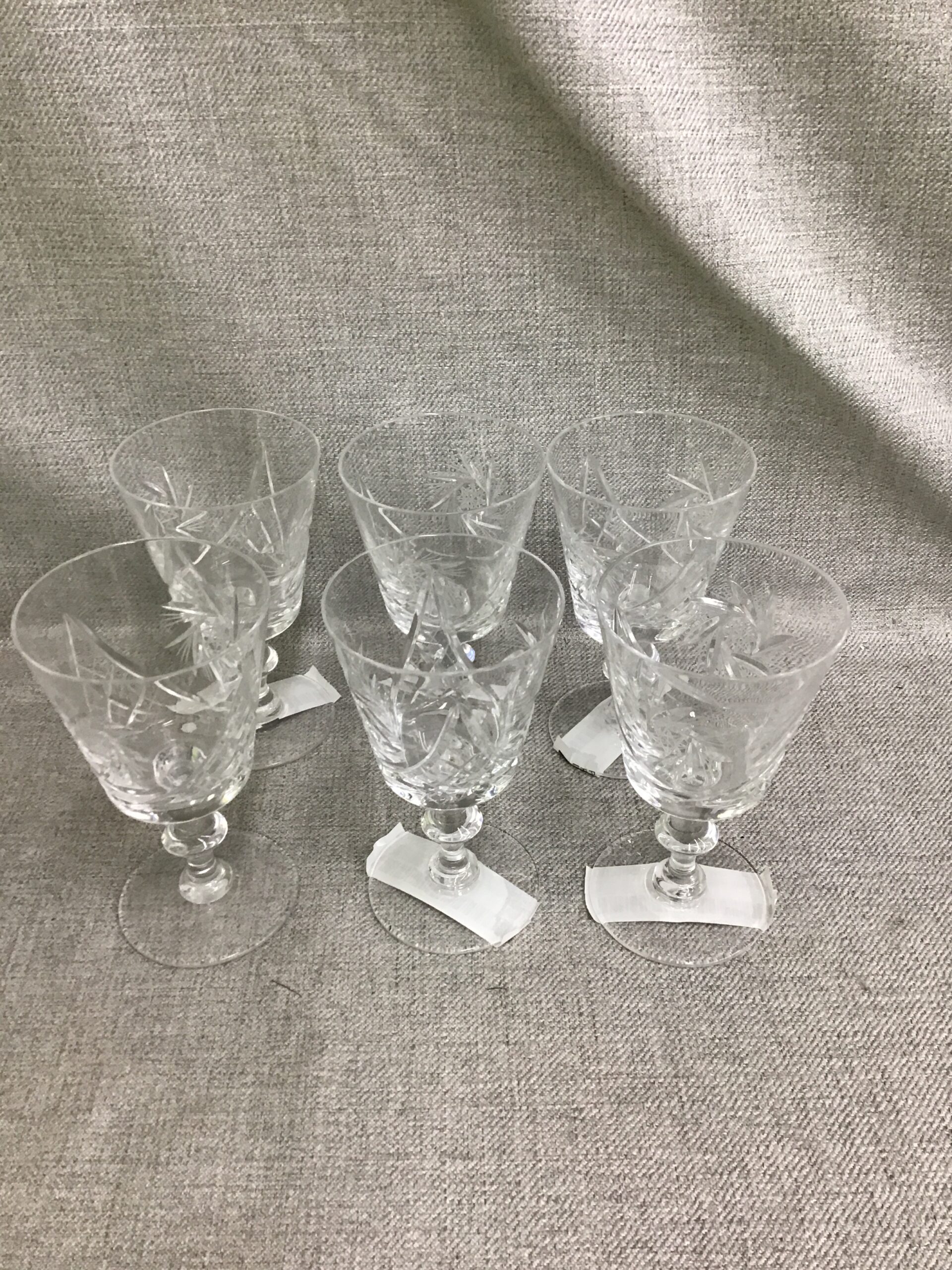 Pinwheel Crystal Red Wine Glasses (6)
