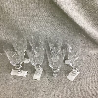 Pinwheel Crystal Claret Wine Glasses (8)