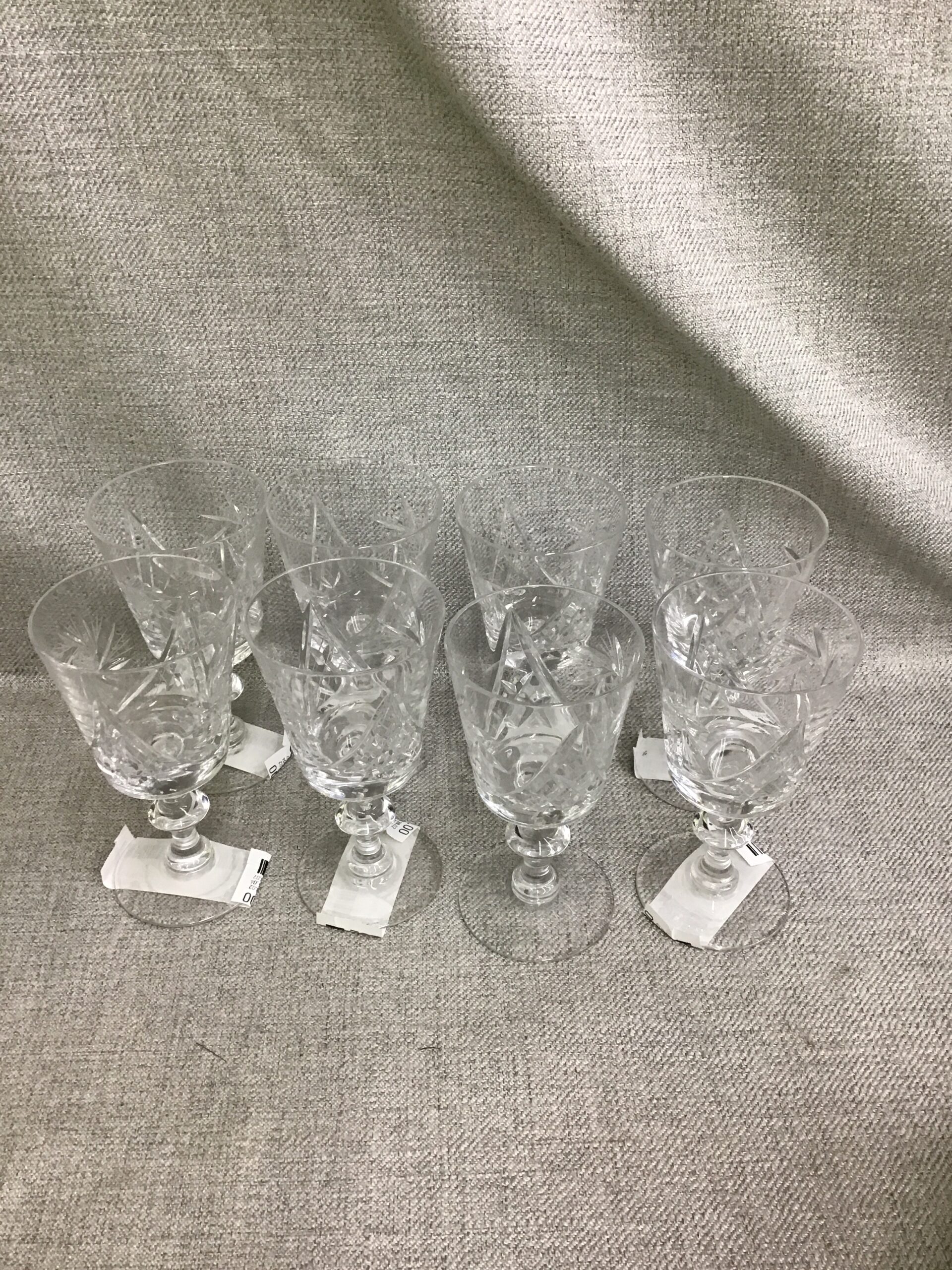Pinwheel Crystal Claret Wine Glasses (8)