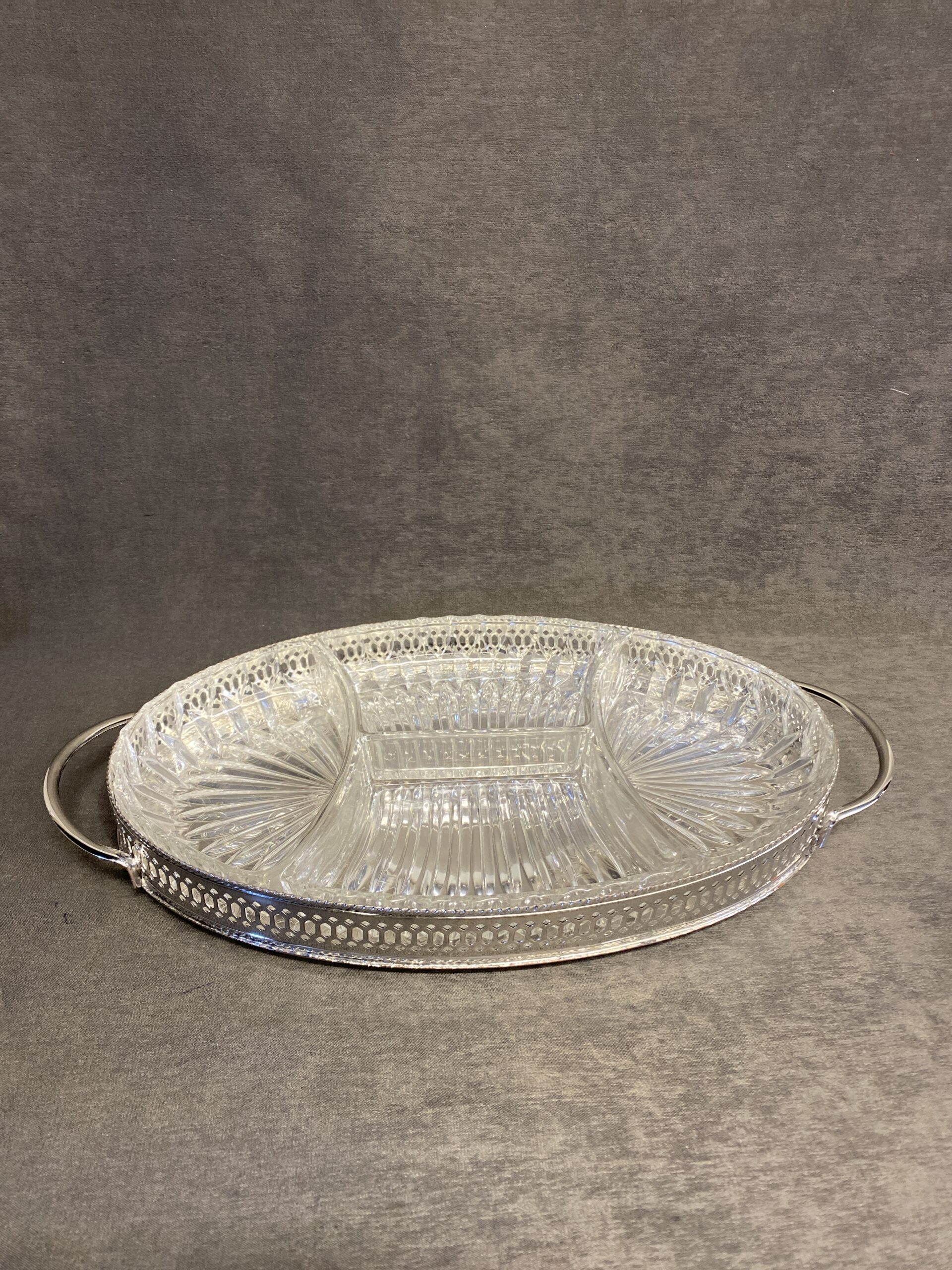 5PC Silverplate Oval Relish Tray