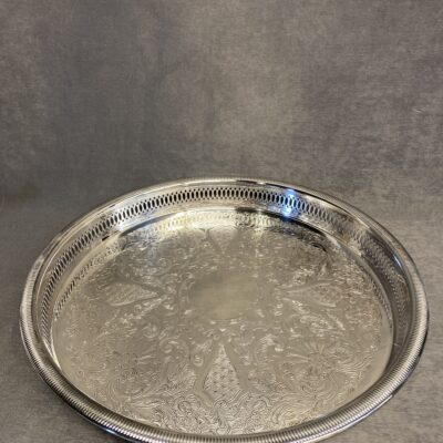 Silverplate Round Tray