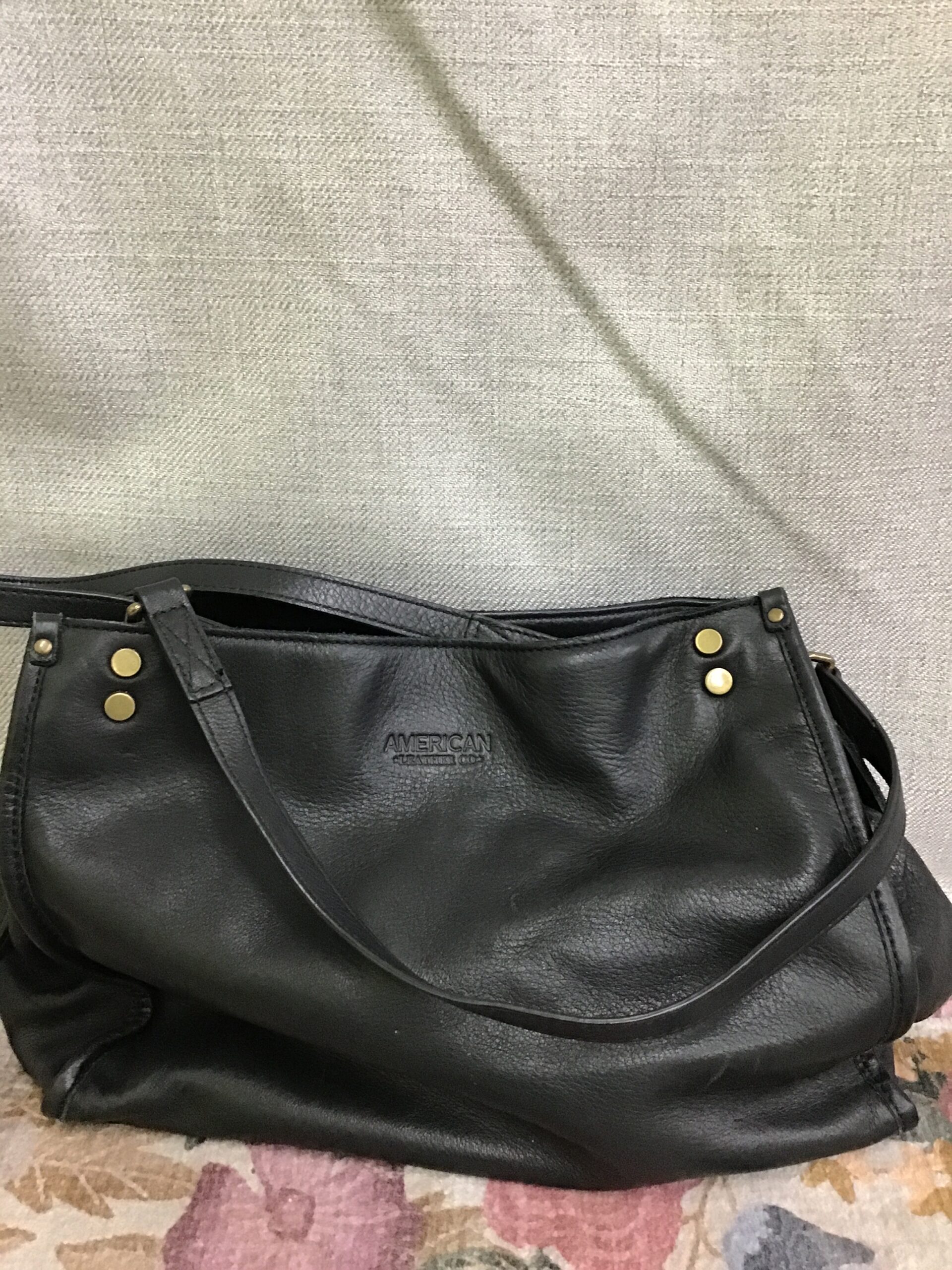 Black Leather American Leather Co Handbag