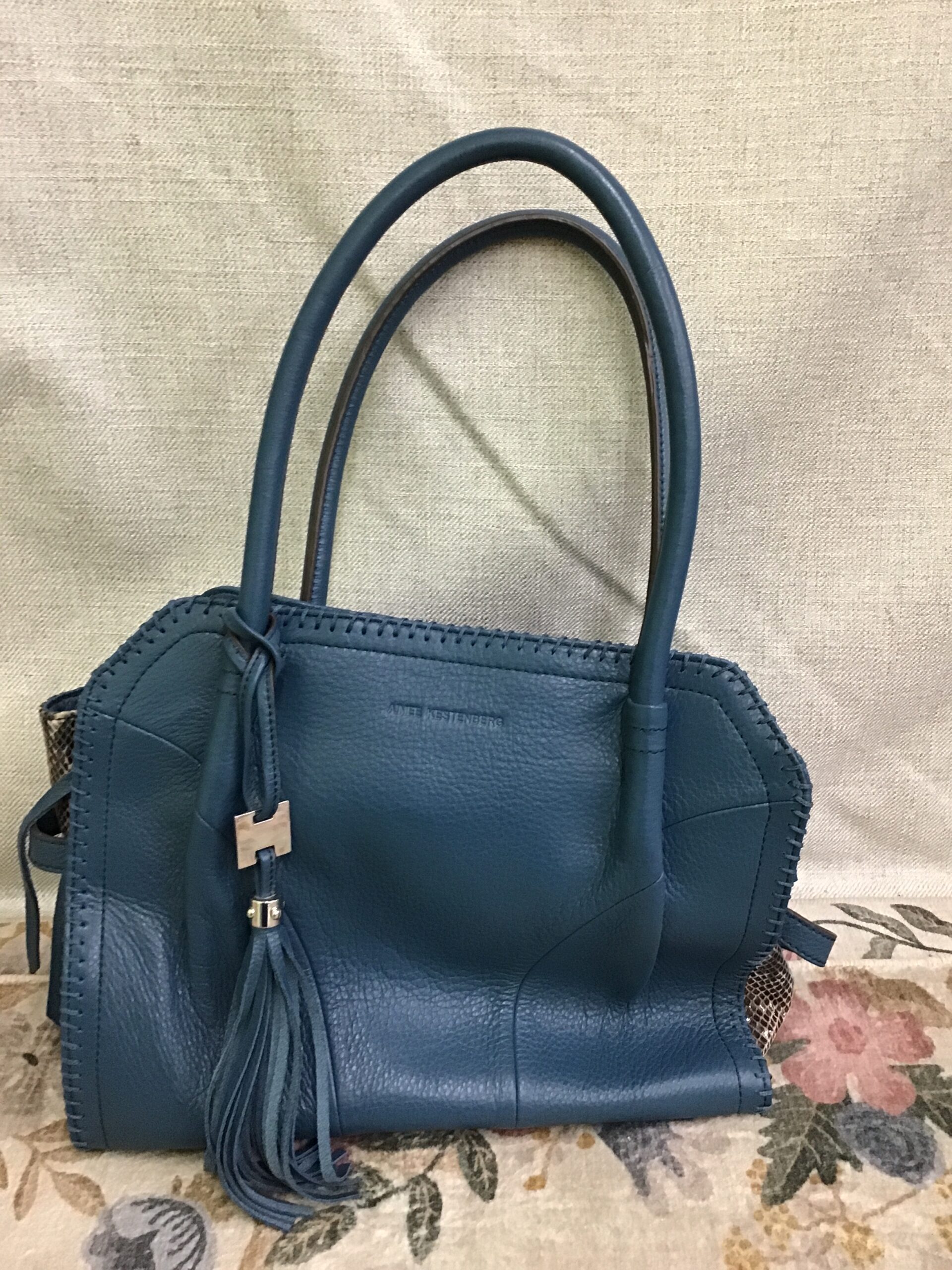 Aimee Kestenberg Blue Leather Handbag