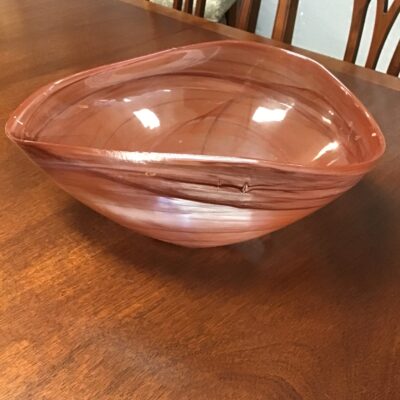 Plum Swirl Glass Bowl
