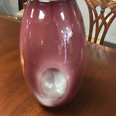 Large Plum Glass Vase